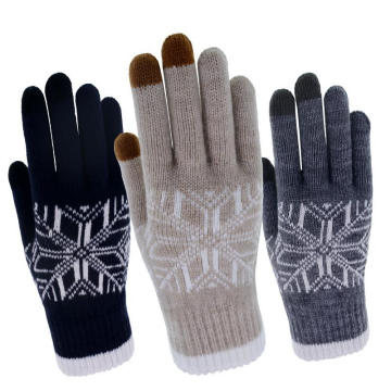 UNISSISEX Jacquard Fashion Winter Luvas mágicas Ciclo de esqui no inverno Luvas quentes